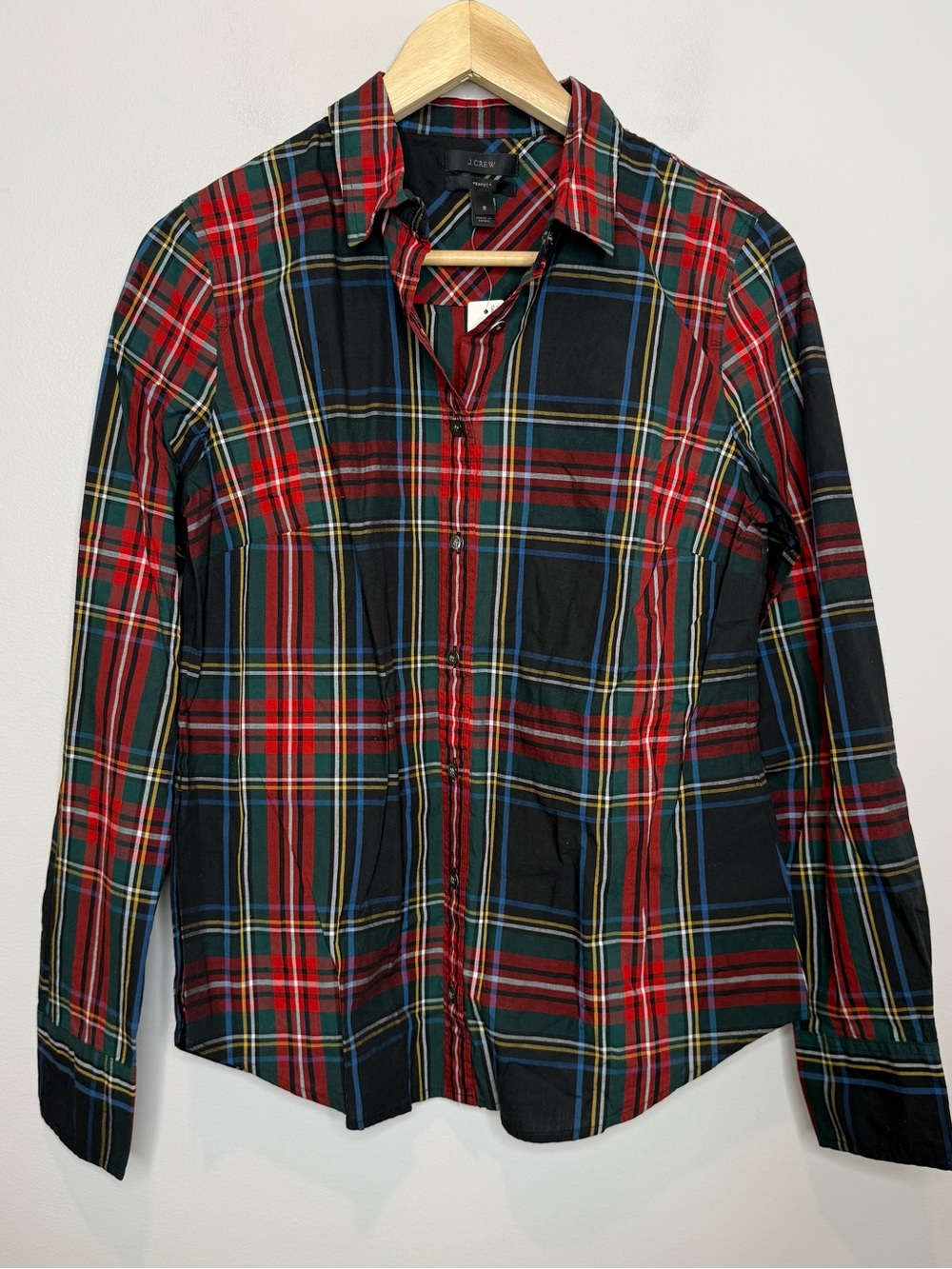 J Crew Perfect Shirt Stewart Plaid - Picture 5 of 10